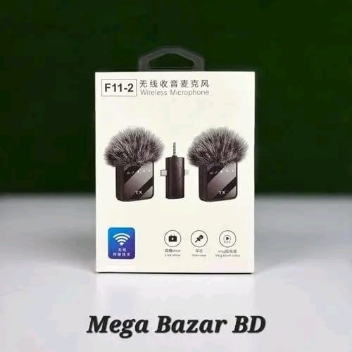 F11-2 Wireless Microphone for iPhone, Android, and Cameras